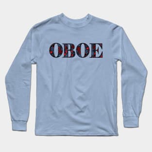 Oboe Heart Text Long Sleeve T-Shirt